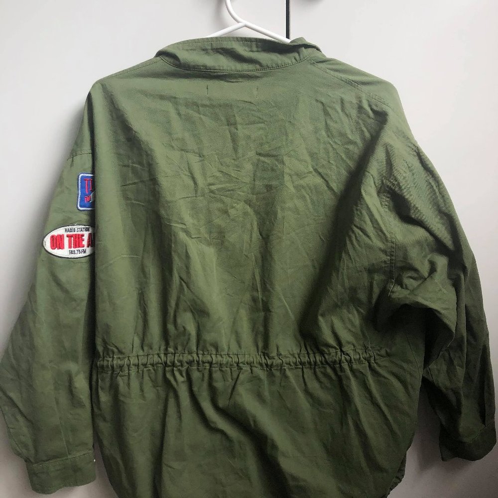 ZARA Womens Army Green Sticker Jacket - Picture 8 of 10